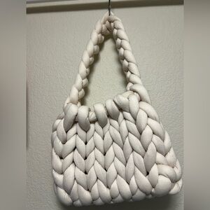 Amazon Cream Braided Shoulder Bag